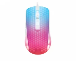 WM87 Semi-Transparent RGB Gaming Mouse - White
