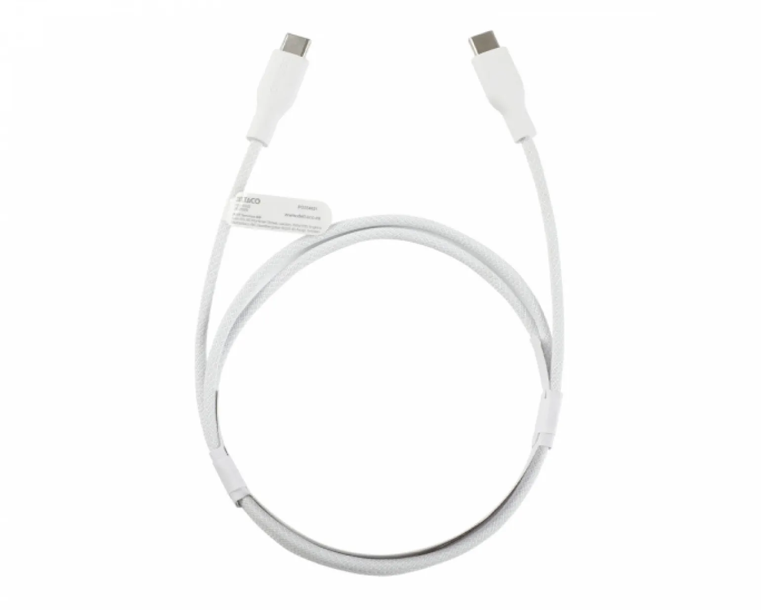 60W USB-C to USB-C Charging Cable - White - 1 m
