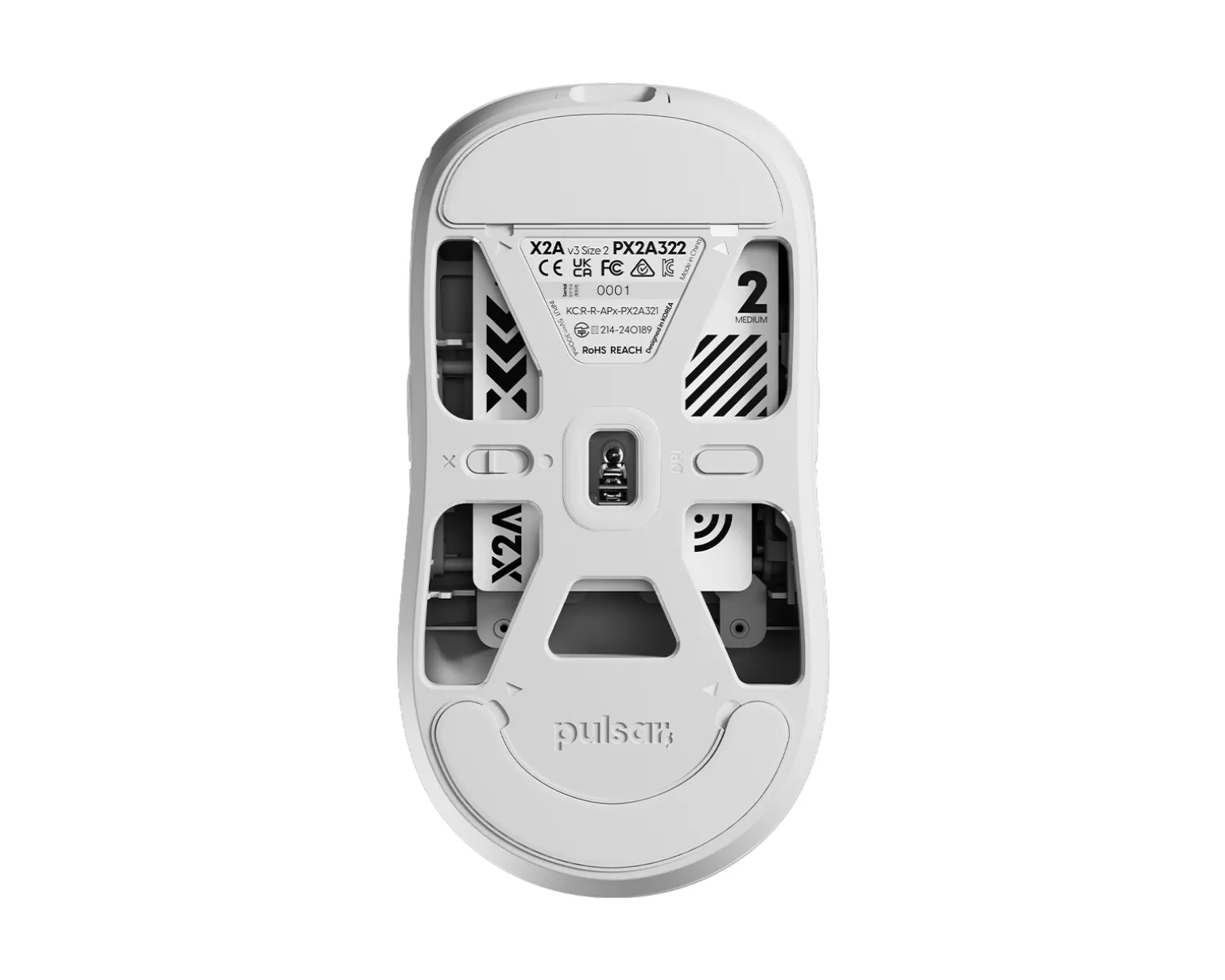 X2A v3 Size2 Wireless Gaming Mouse - White