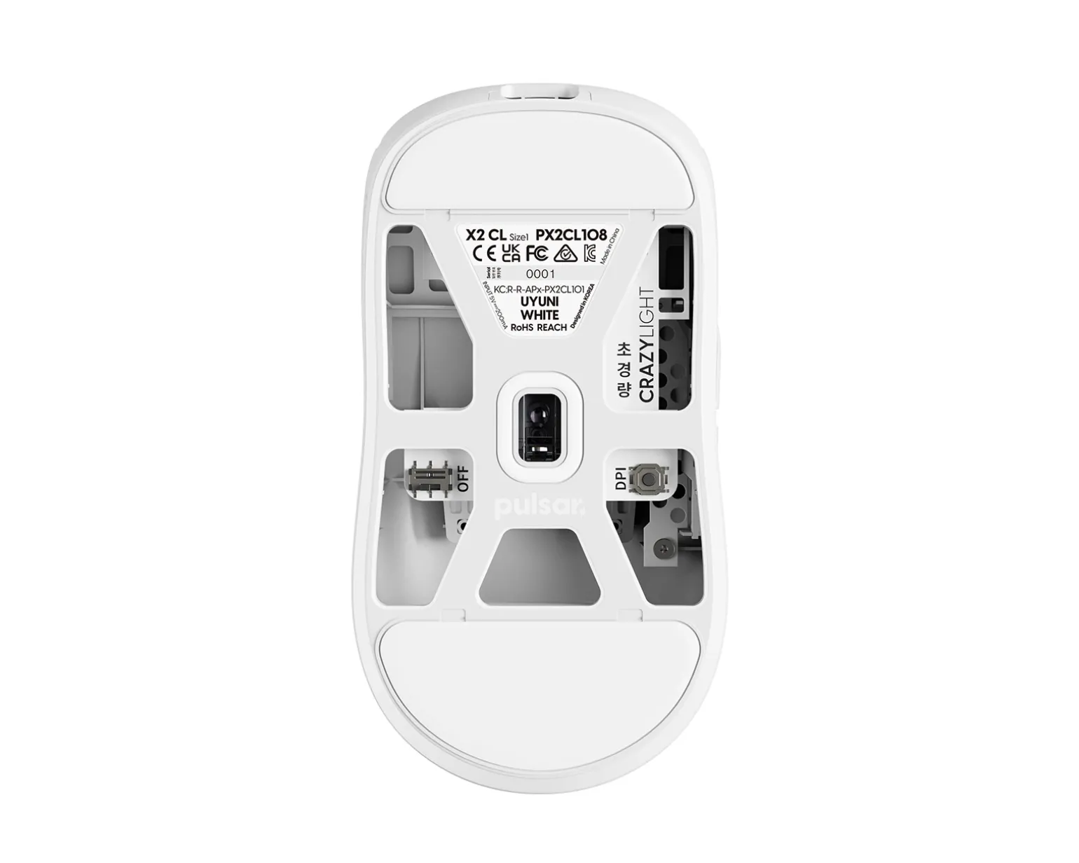 X2 CRAZYLIGHT Wireless Gaming Mouse - Uyuni White