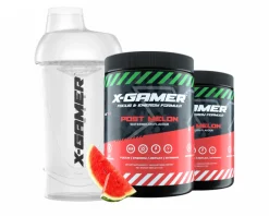 2 x 600g X-Tubz Post Melon - 60 Servings + Shaker