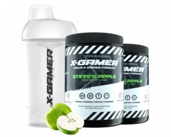 2 x 600g X-Tubz Steves Apple - 60 Servings + Shaker