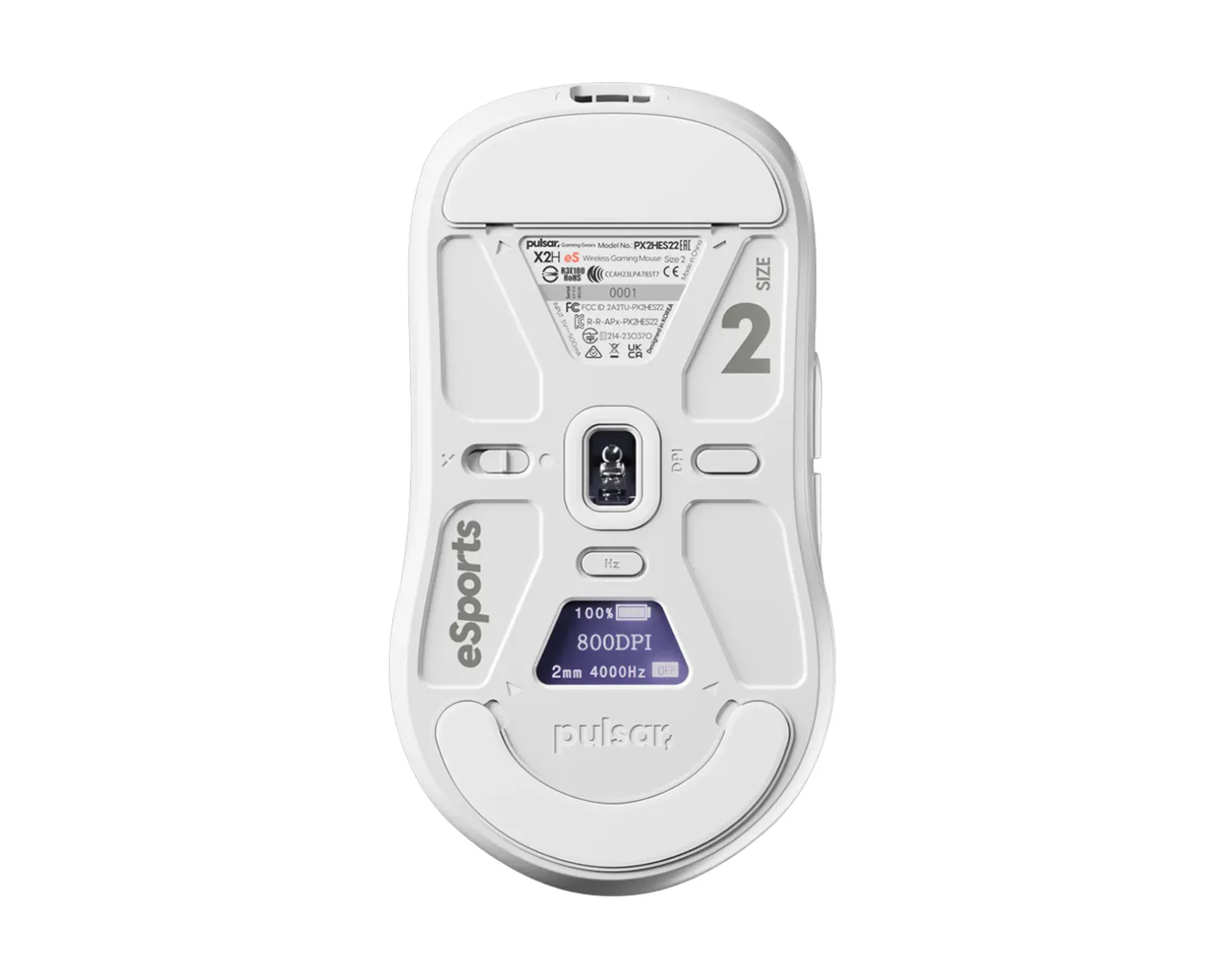 X2-H High Hump eS Wireless Gaming Mouse - White