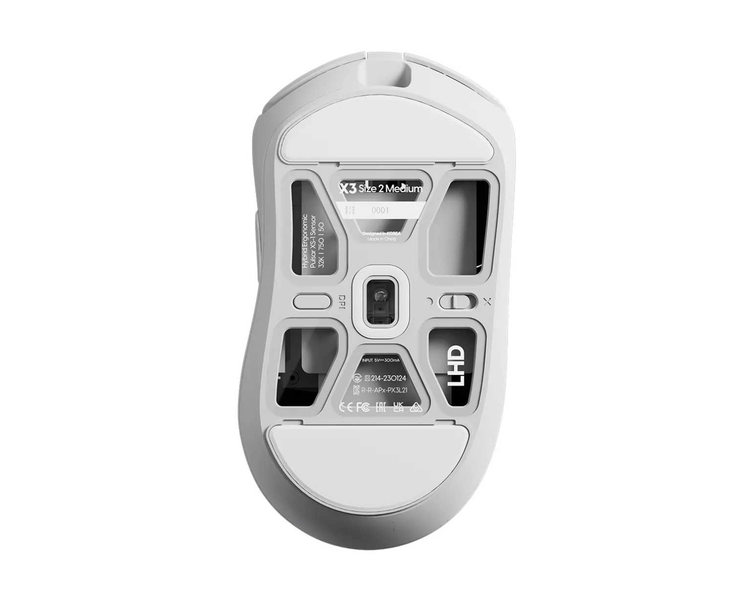 X3 LHD Wireless Gaming Mouse - White