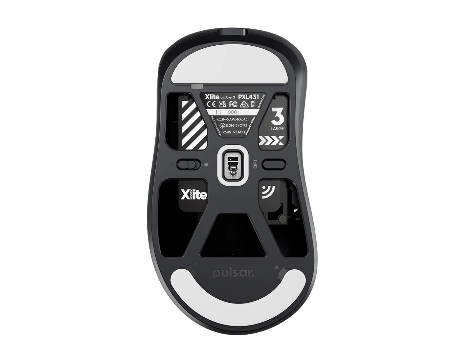 Xlite v4 Large Wireless Gaming Mouse - Black