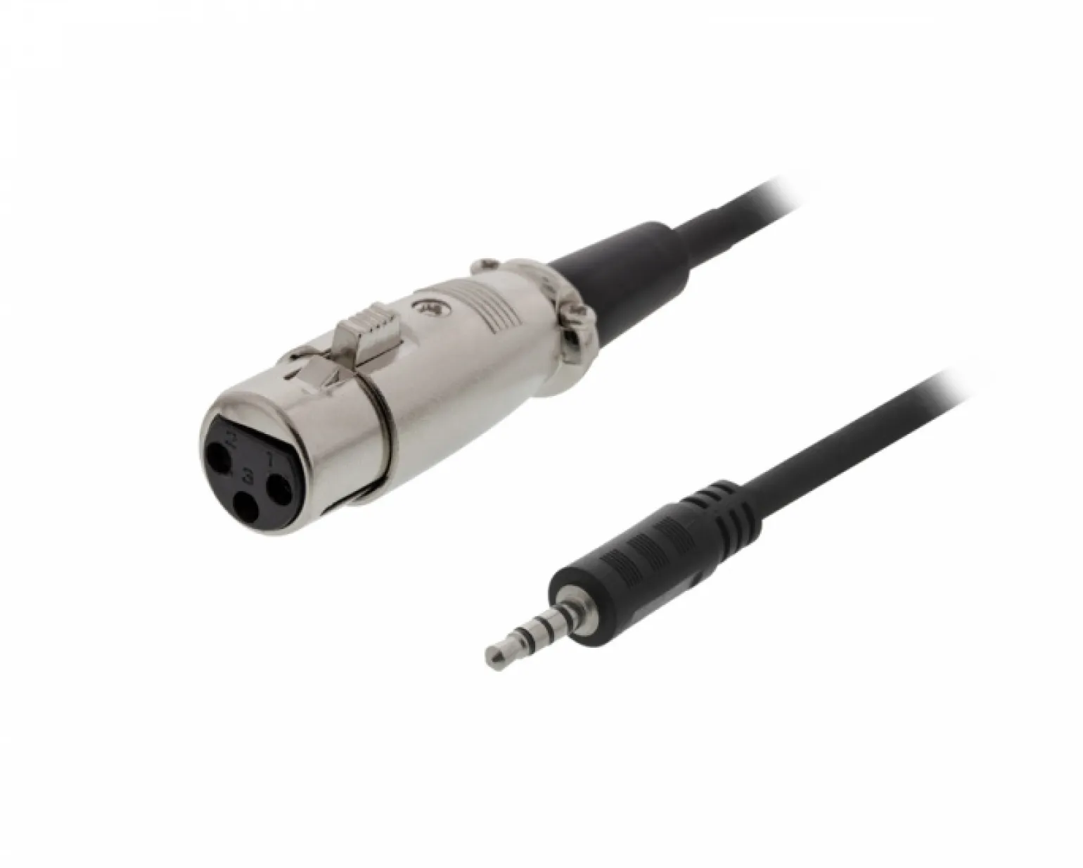 XLR Cable to 3.5 mm 1.5 Meter, 3-pin XLR, Cisco pinout - Black