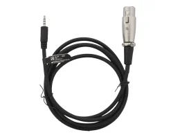 XLR Cable to 3.5 mm 1.5 Meter, 3-pin XLR, Cisco pinout - Black