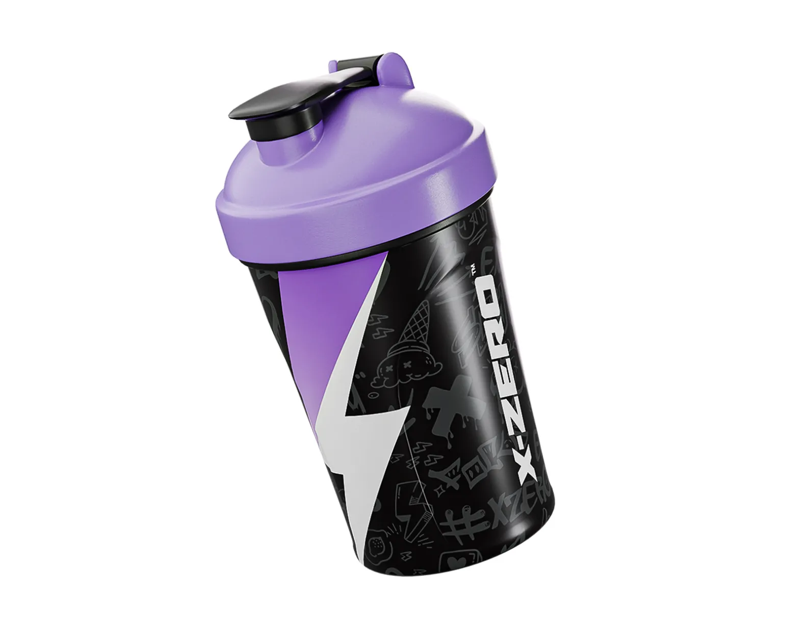 X-Zero Shaker 500ml - Black & Purple