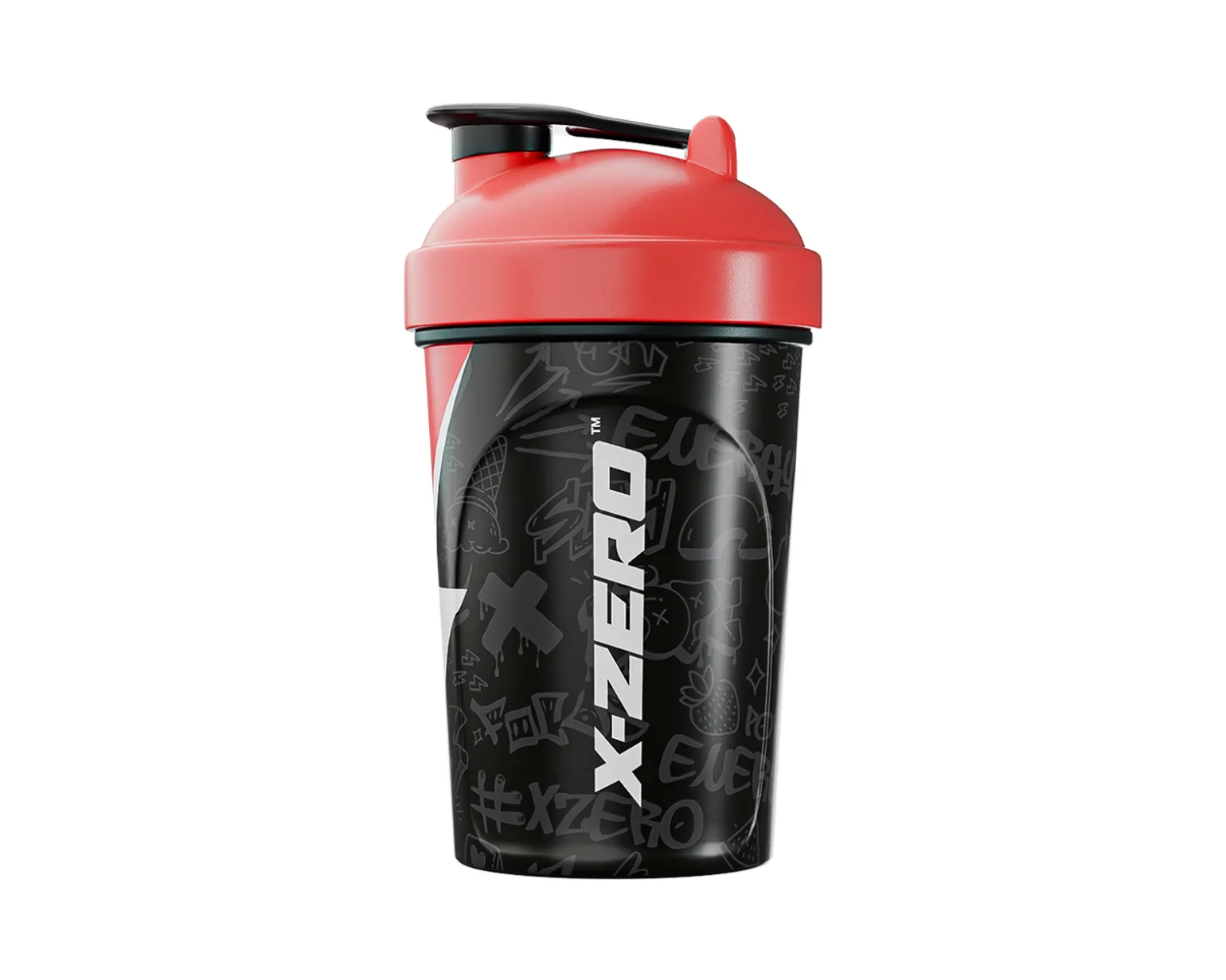 X-Zero Shaker 500ml - Black & Red