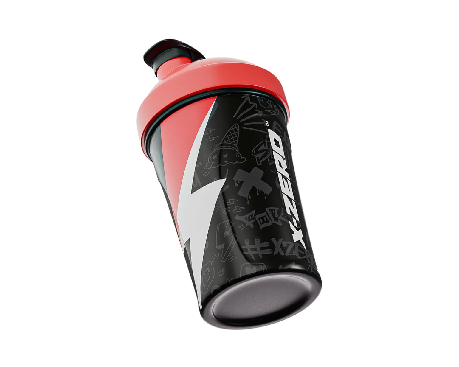 X-Zero Shaker 500ml - Black & Red