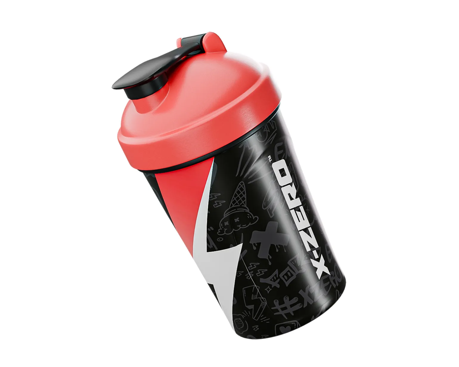 X-Zero Shaker 500ml - Black & Red