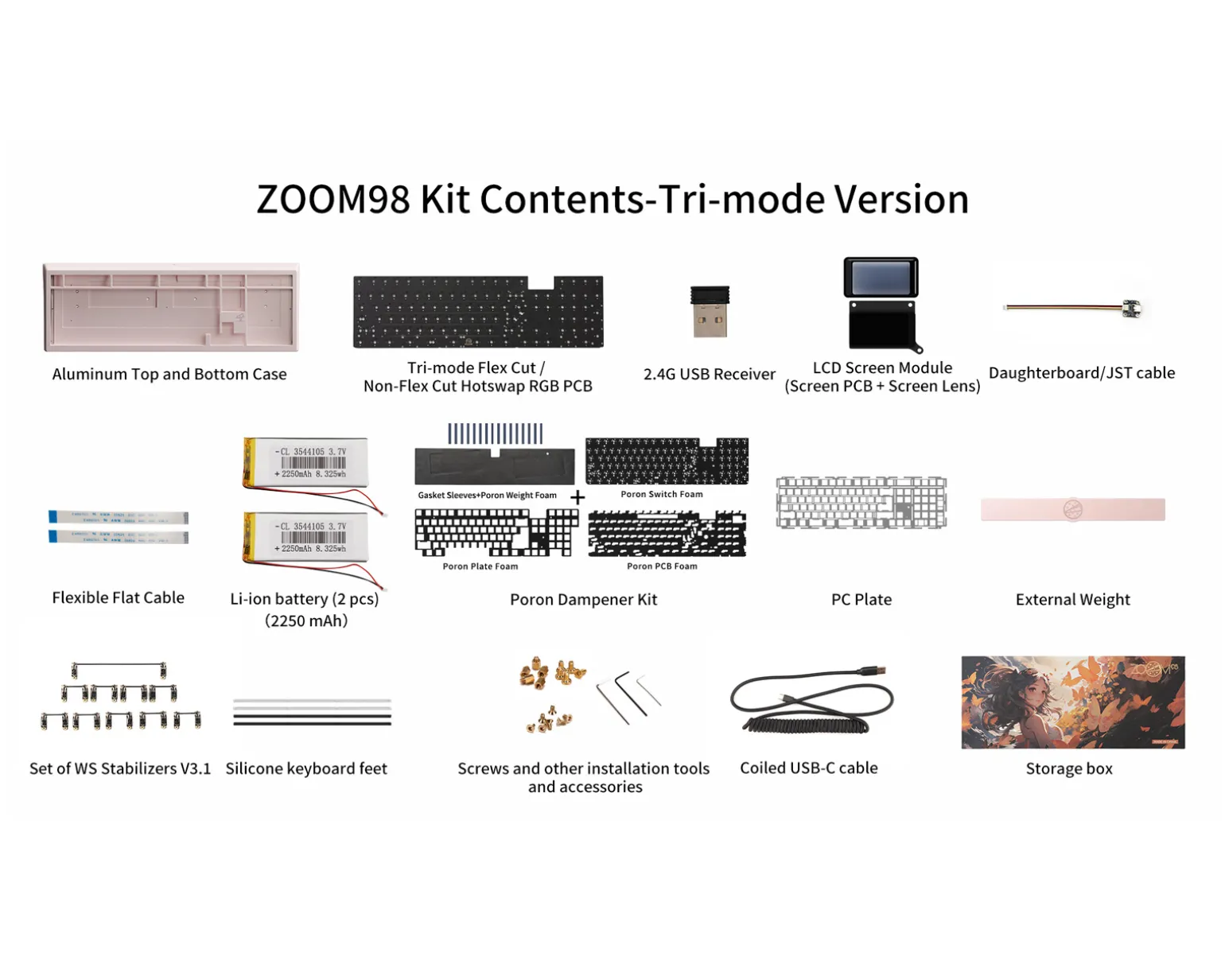 Zoom98 Essential Edition Barebone Hotswap - White